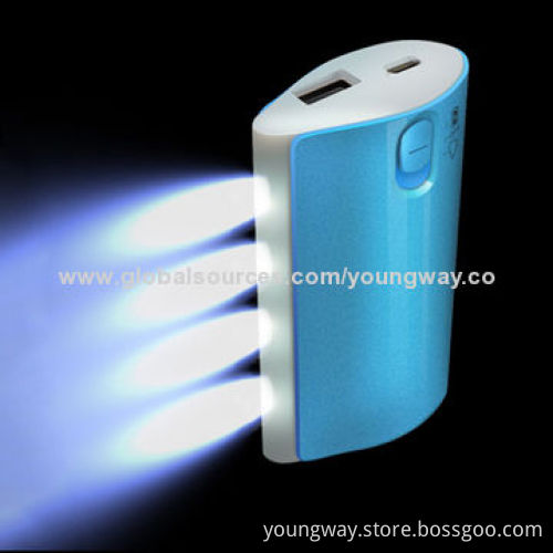 5,200mAh Capacity Power Bank for Mobile Phones, Sized 88.6 x 51 x 26.2mm